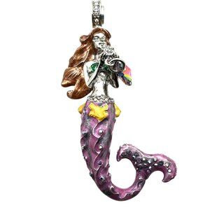 Kirks Folly Womens Crystal Magnetic Enhancer Pendant Mermaid